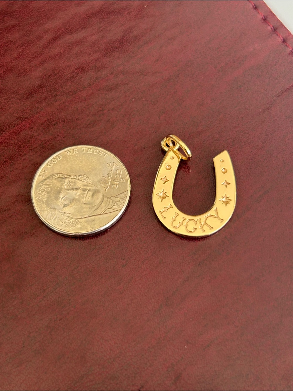 Jane Win Gold (MINI) Horseshoe 'Lucky' Charm Pendant